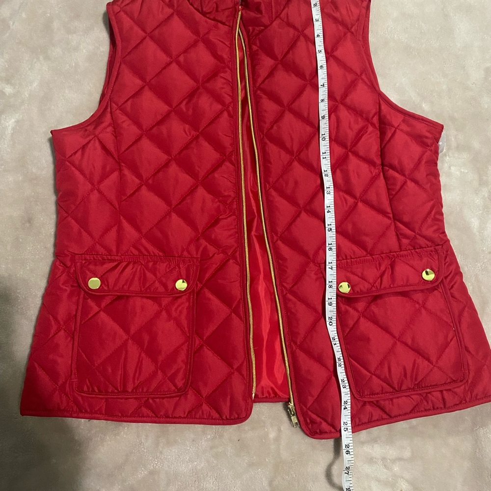 St. John's Bay Vibrant Red Quilted Vest